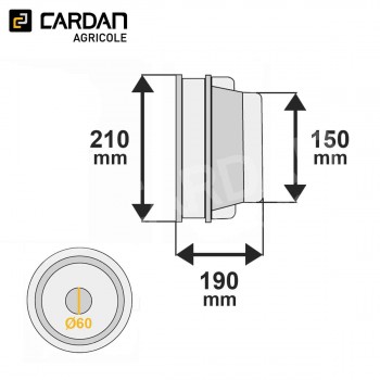 Le modèle de Bol de protection machine Magdalena Diam. 210 mm - Lg 190 mm - BP262-MAGDALENA