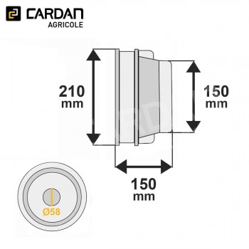 Le modèle de Bol de protection machine Benzi Diam. 210 mm - Lg 150 mm - BP20/20-BENZI