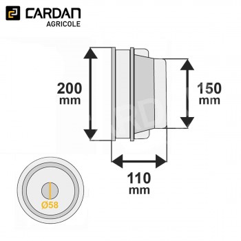 Le modèle de Bol de protection machine Benzi Diam. 200 mm - Lg 110 mm - BP21/10-BENZI