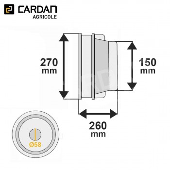 Le modèle de Bol de protection machine Benzi Diam. 270 mm - Lg 260 mm - BP30/22-BENZI