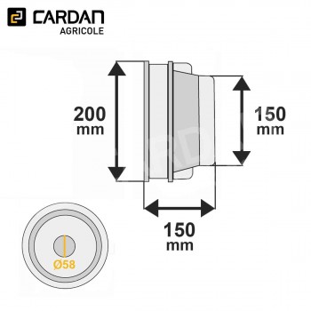 Le modèle de Bol de protection machine Benzi Diam. 200 mm - Lg 150 mm - BP35/10-BENZI
