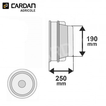 Le modèle de Bol de protection machine Benzi Diam. 190 mm - Lg 250 mm - BP180250-BENZI