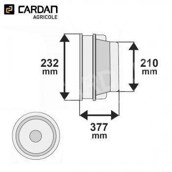 Le modèle de Bol de protection machine Walterscheid 86.28.602 - BP8628602-WALTERSCHEID