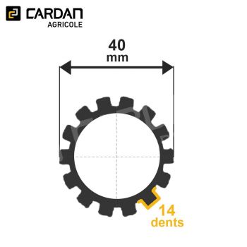 Le modèle de Tube cuna Magdalena 40 mm 14 dents Lg 0,5 mètre - TCUI40/0,5-MAGDALENA