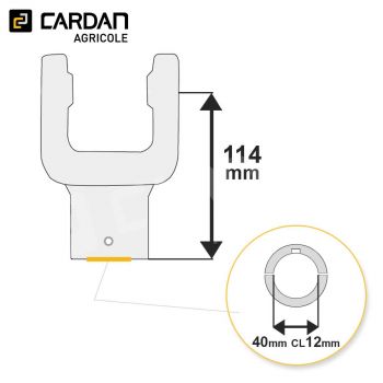 Le modèle de Machoire d'extrémité Magdalena 30,2x80 - 40 mm Cl 12 mm - MAL64012-MAGDALENA