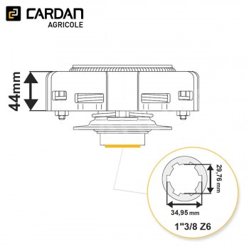 Le modèle de Limiteur à frictions Walterscheid EK92 56.100.16 / 1053382 - LFMP100/2150VB/2-WALTERSCHEID