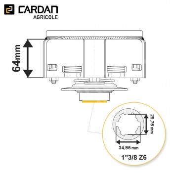 Le modèle de Limiteur à frictions Walterscheid EK92/4 56.134.16 / 1053353 - LFMP136/4150VB/6-WALTERSCHEID