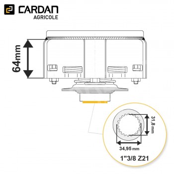Le modèle de Limiteur à frictions Walterscheid EK92/4 56.157.16 / 1097552 - LFMP1368/4150VB-WALTERSCHEID