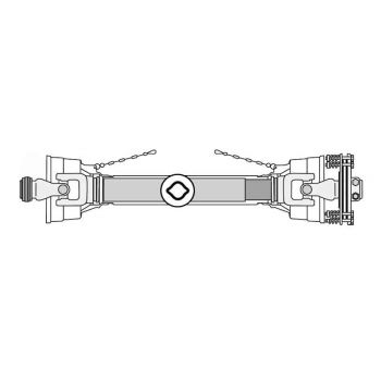 Le modèle de Transmission cardan agricole 16 Cv 1,20 mt Walterscheid avec embrayage - TO212/LF02/290-WALTERSCHEID